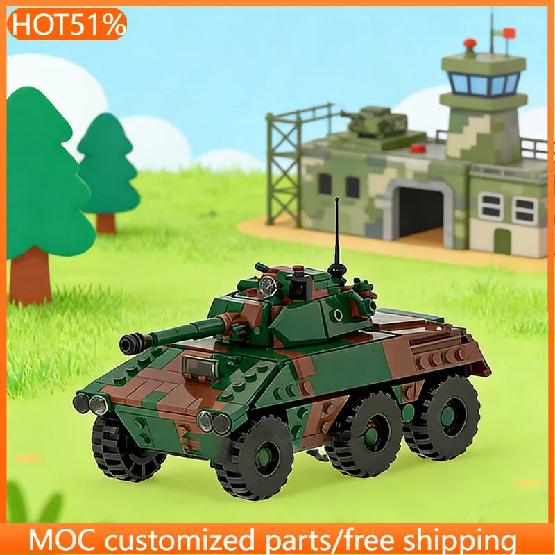 442 детали, модель военного танка EEMOC-9 Cascavel MOC, модульный конструктор, развивающая модель, игрушка для мальчиков, подарок на Рождество
442 детали, модель военного танка EEMOC-9 Cascavel MOC, модульный конструктор, развивающая модель, игрушка для мальчиков, подарок на Рождество