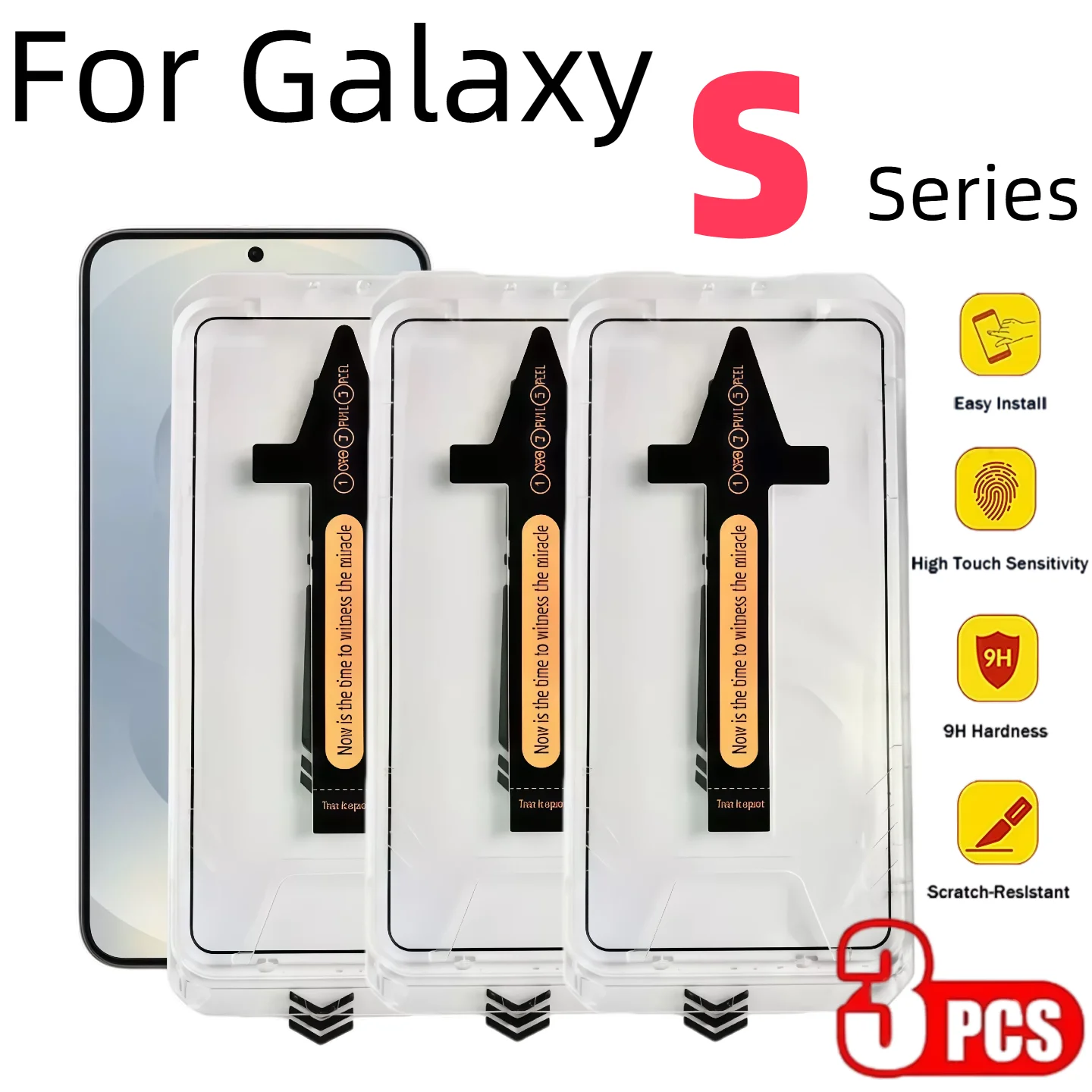3Pcs Premium HD Clear Tempered Glass Screen Protector for Galaxy S25 Ultra S24 S23 S22 plus Anti-Scratch with Installation Kit
3Pcs Premium HD Clear Tempered Glass Screen Protector for Galaxy S25 Ultra S24 S23 S22 plus Anti-Scratch with Installation Kit