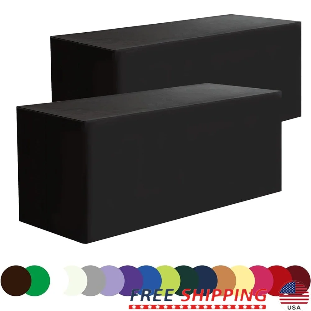 6FT Black Fitted Table Covers Waterproof Washable Polyester Rectangle Tables Events Parties Catering Outdoor Use
6FT Black Fitted Table Covers Waterproof Washable Polyester Rectangle Tables Events Parties Catering Outdoor Use