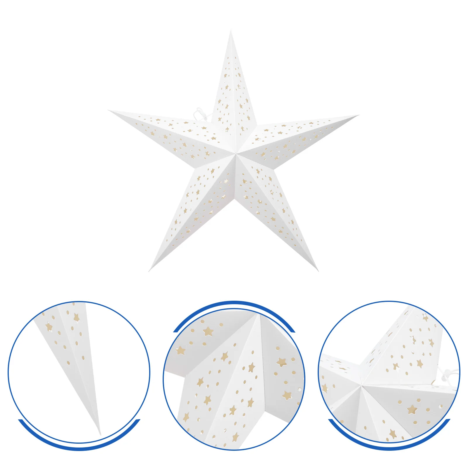 Hollow Out Pentagram Lampshade Glitter Star Tree Topper Paper Hanging Ornament Decorative Shades
Hollow Out Pentagram Lampshade Glitter Star Tree Topper Paper Hanging Ornament Decorative Shades