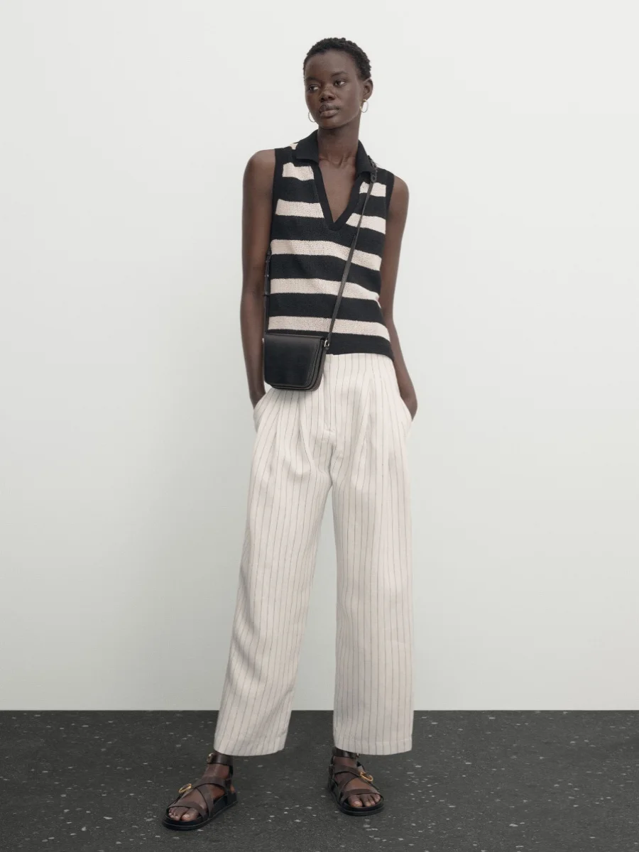 Ethereal MD 2025 massidutti spring new style of Ladies' Retro and comfortable cotton striped polo sleeveless top T-shirt
Ethereal MD 2025 massidutti spring new style of Ladies' Retro and comfortable cotton striped polo sleeveless top T-shirt