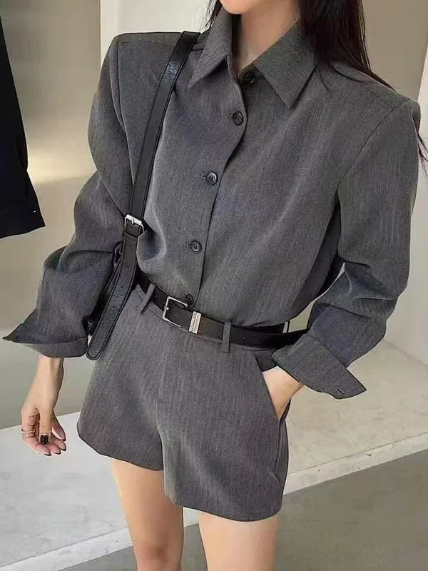 Elegant Lady Style Tailored Shirt Jacket And Short Pants Two-Piece Suit Women's Fashion Slim Fit Autumn Workwear Ensemble
Elegant Lady Style Tailored Shirt Jacket And Short Pants Two-Piece Suit Women's Fashion Slim Fit Autumn Workwear Ensemble