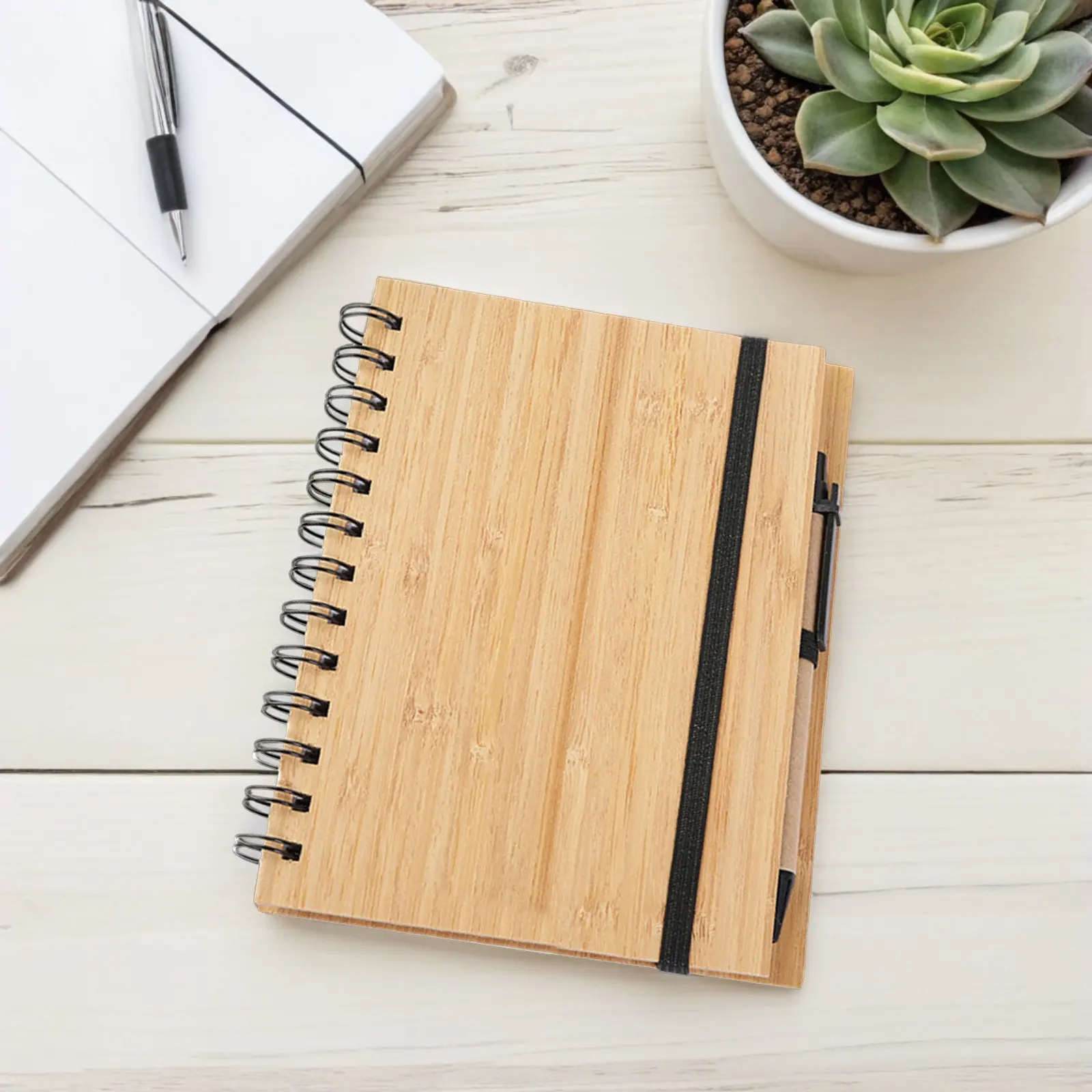 3Pcs Bamboo Cover Notepad Set Lined Spiral Notebook Pen Office School Supplies Note Taking Journaling Spiral Journal
3Pcs Bamboo Cover Notepad Set Lined Spiral Notebook Pen Office School Supplies Note Taking Journaling Spiral Journal