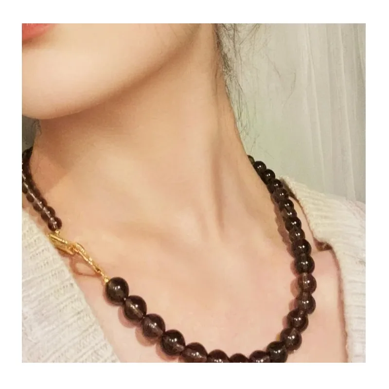 Maillard Necklace Brown Black Agate Gold-plated Beaded Niche Quiet Luxury Fashion Ethnic Versatile Sweater Chain
Maillard Necklace Brown Black Agate Gold-plated Beaded Niche Quiet Luxury Fashion Ethnic Versatile Sweater Chain