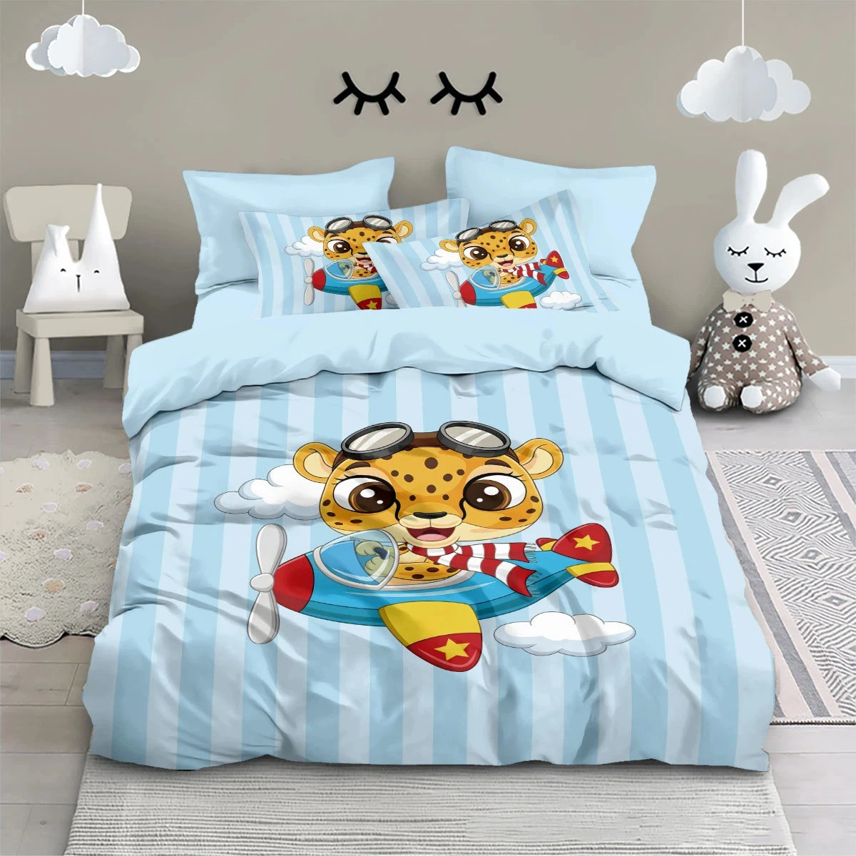 3D printing Baby and Children's Bedding Set Leopard pilot Bedding Set Cartoon Leopard Duvet Cover Set King Twin Double
3D printing Baby and Children's Bedding Set Leopard pilot Bedding Set Cartoon Leopard Duvet Cover Set King Twin Double