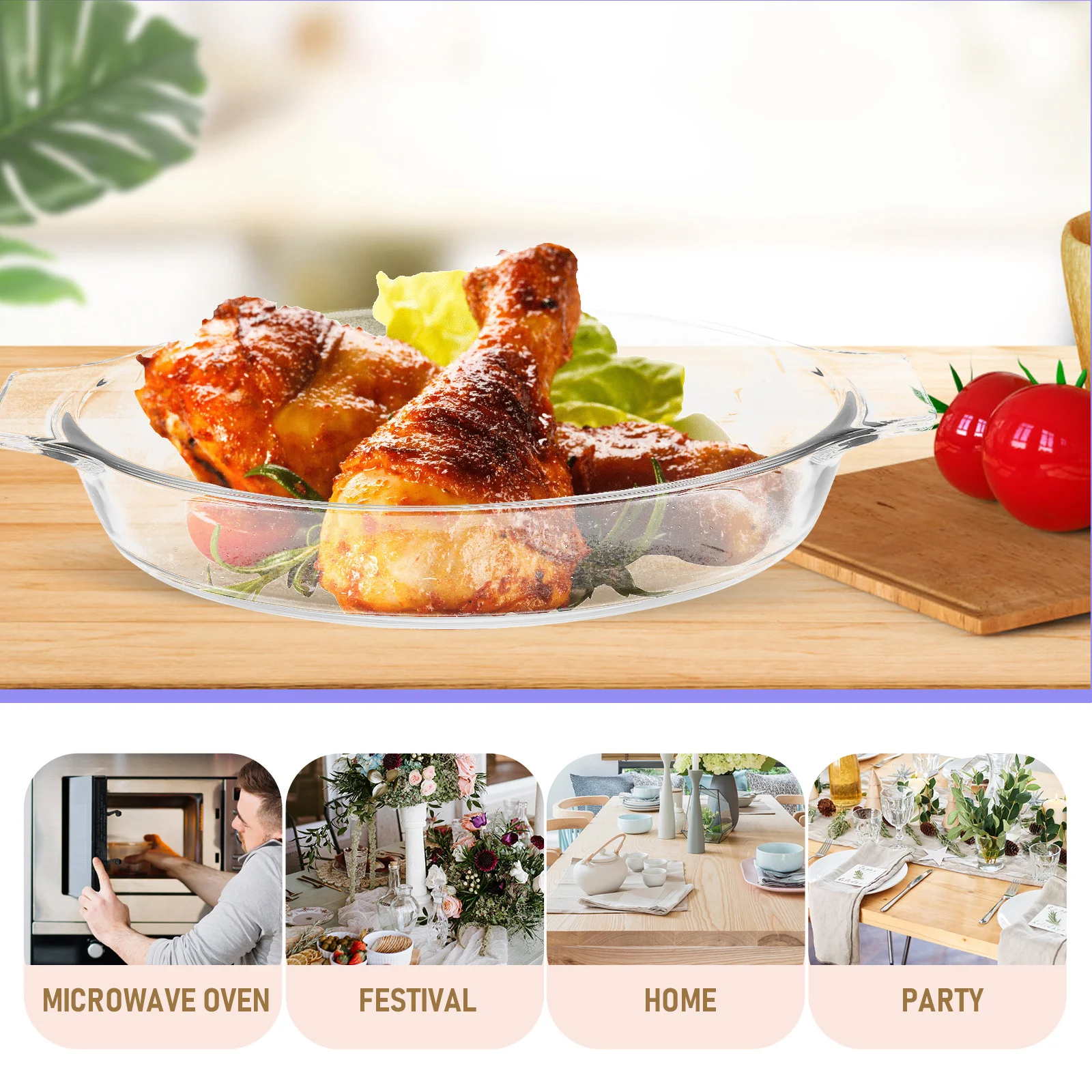 Glass Baking Dish Oven Tray Roasting Pan Casserole Dishes for Pie Plate Roaster
Glass Baking Dish Oven Tray Roasting Pan Casserole Dishes for Pie Plate Roaster