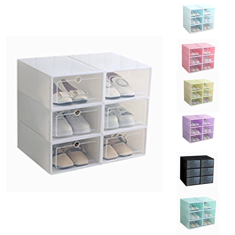 6-Piece Candy Color Shoe Box, Transparent Plastic Shoe Storage Box, Shoe Cabinet Storage Drawer Rectangle
6-Piece Candy Color Shoe Box, Transparent Plastic Shoe Storage Box, Shoe Cabinet Storage Drawer Rectangle