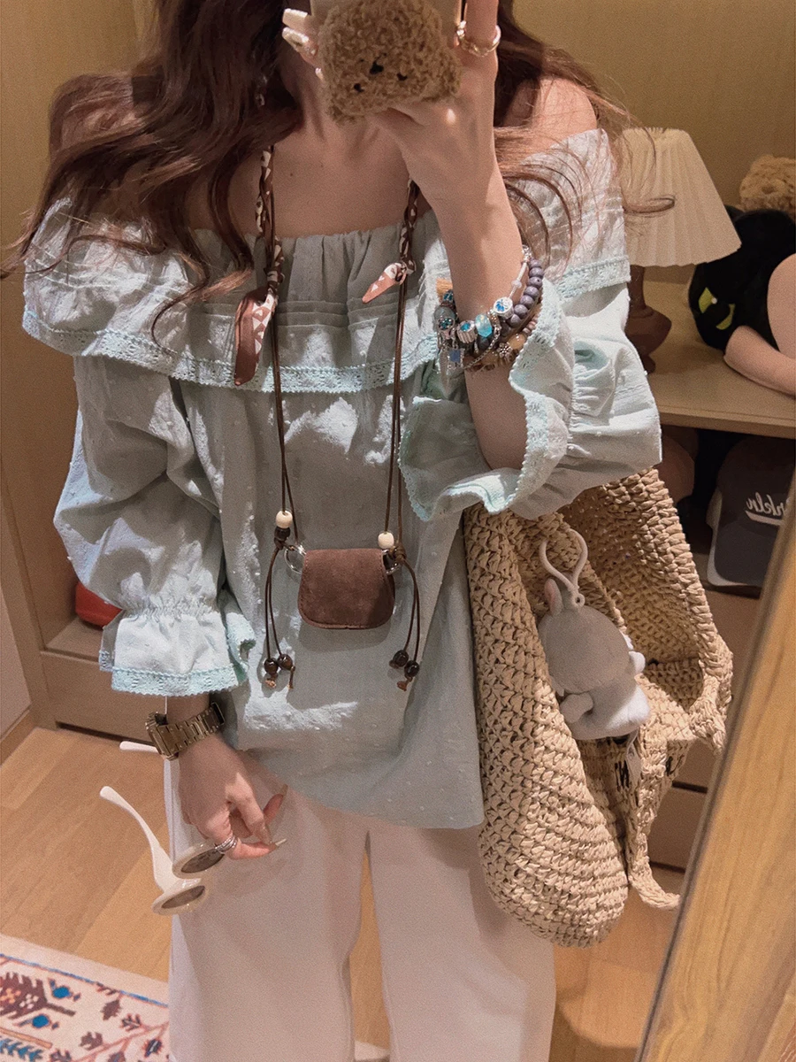 Женская модная блузка Yukiss Original Design Tee-Way Neline с кружевной отделкой на одно плечо, тонкая, с длинным рукавом, весна-лето
Женская модная блузка Yukiss Original Design Tee-Way Neline с кружевной отделкой на одно плечо, тонкая, с длинным рукавом, весна-лето