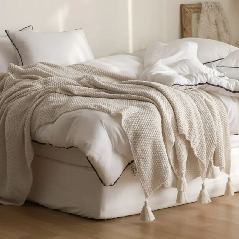 Nordic Sofa Blanket Solid Acrylic Imitation Wool Knitting Thread Throw Blanket Wtih Tassel Office Nap Air Conditioner Blankets
Nordic Sofa Blanket Solid Acrylic Imitation Wool Knitting Thread Throw Blanket Wtih Tassel Office Nap Air Conditioner Blankets