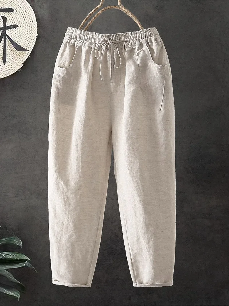 Loose Straight Leg Linen Pants Men's Summer Thin Breathable Casual Long Trousers Large Size Loose Fit Morning Exercise
Loose Straight Leg Linen Pants Men's Summer Thin Breathable Casual Long Trousers Large Size Loose Fit Morning Exercise