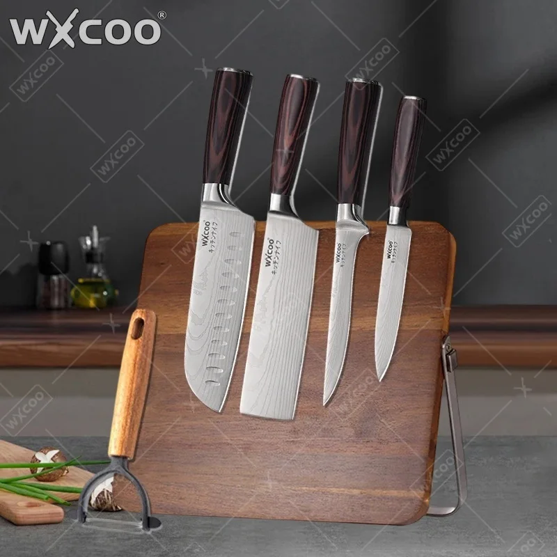 WXCOO 1~6pcs Damascus Chef's Knife Japanes Santoku Professional Boning Knife Kitchen Slicing Fish Fruit Utility Knives
WXCOO 1~6pcs Damascus Chef's Knife Japanes Santoku Professional Boning Knife Kitchen Slicing Fish Fruit Utility Knives