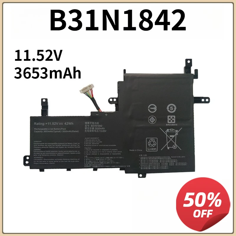 NEW B31N1842 Laptop Battery For ASUS VivoBook 15 F513EA K513E KM513UA M513IA S513EA S531F S533UA X513EA X531FA X531FL Series
NEW B31N1842 Laptop Battery For ASUS VivoBook 15 F513EA K513E KM513UA M513IA S513EA S531F S533UA X513EA X531FA X531FL Series