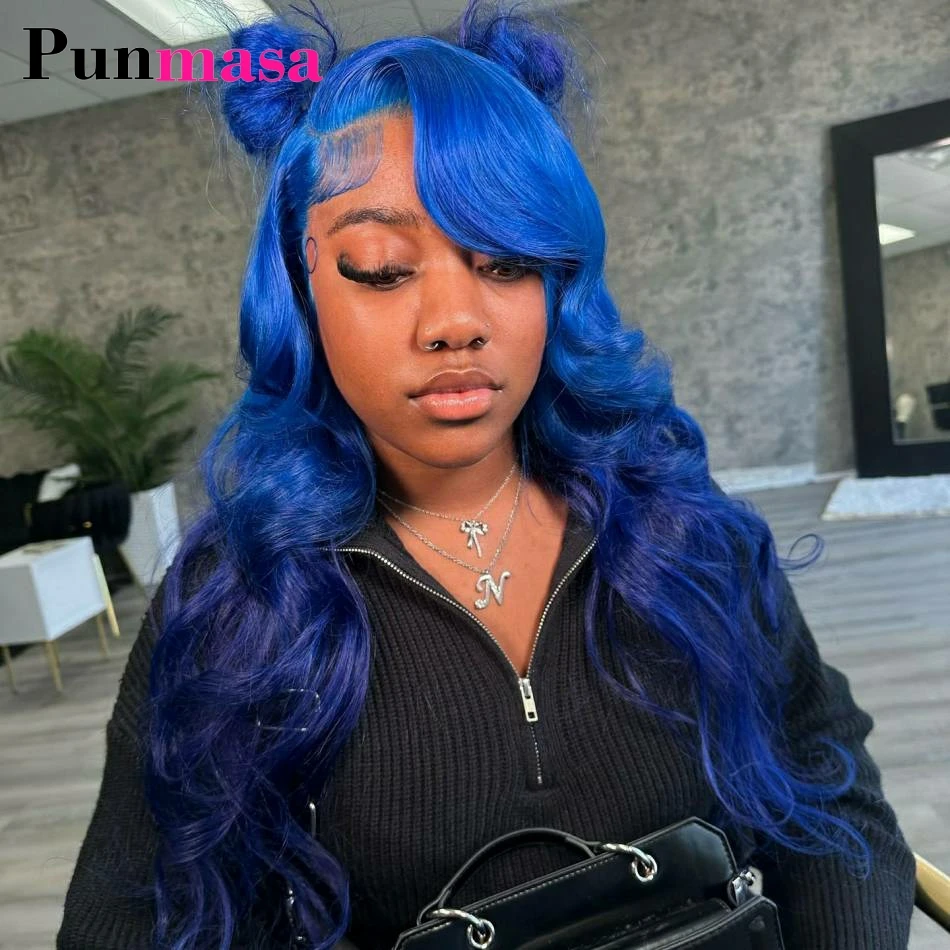 Punmasa 12A Brazilian Body Wave Blue Highlight Omber Colored 13x6 Lace Frontal Wigs Human Hair PrePlucked 13x4 Lace Front Wig
Punmasa 12A Brazilian Body Wave Blue Highlight Omber Colored 13x6 Lace Frontal Wigs Human Hair PrePlucked 13x4 Lace Front Wig