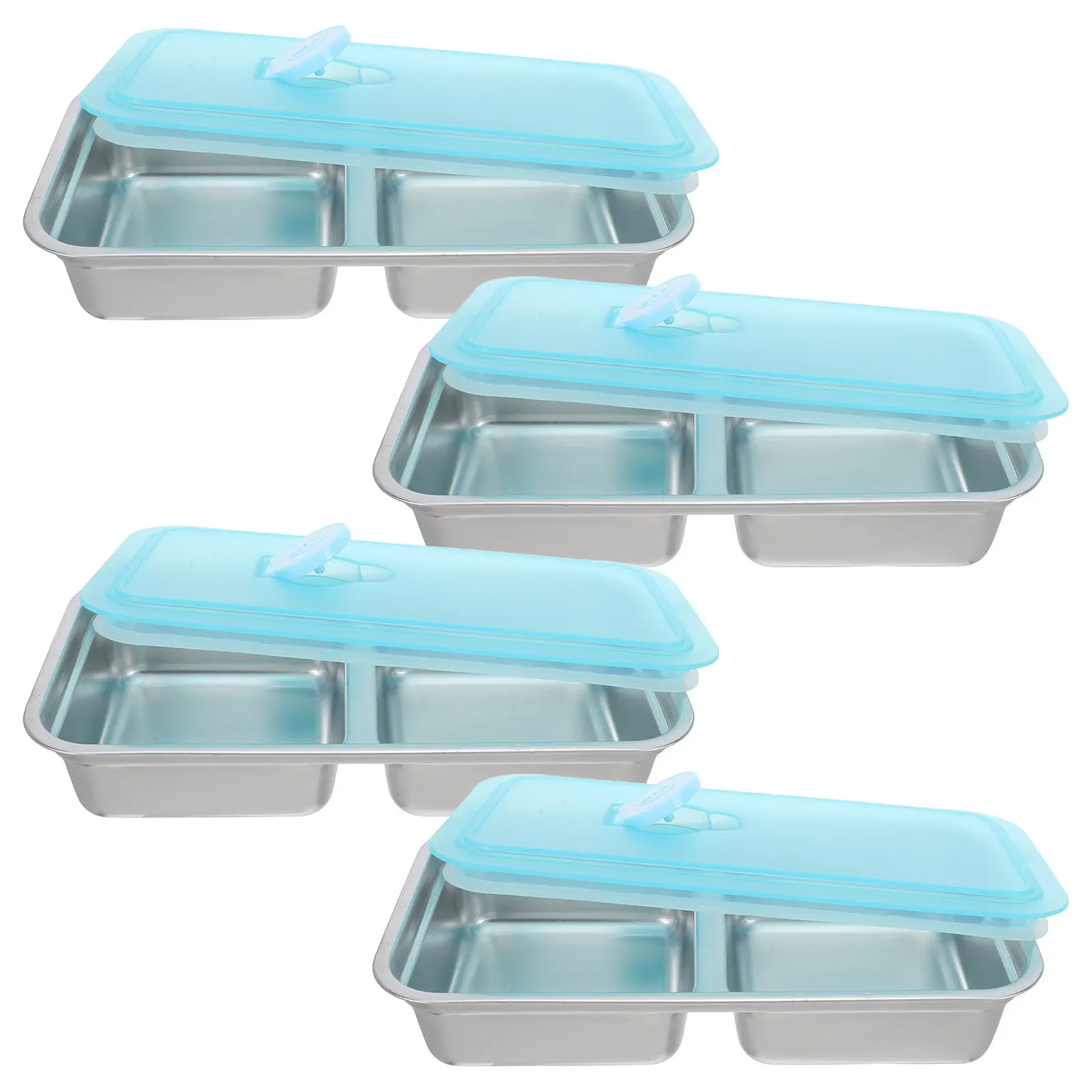 4Pcs Stackable Stainless Steel Lunch Box Containers Double Compartment Leak Proof Airtight Snack Containers for Kids School
4Pcs Stackable Stainless Steel Lunch Box Containers Double Compartment Leak Proof Airtight Snack Containers for Kids School