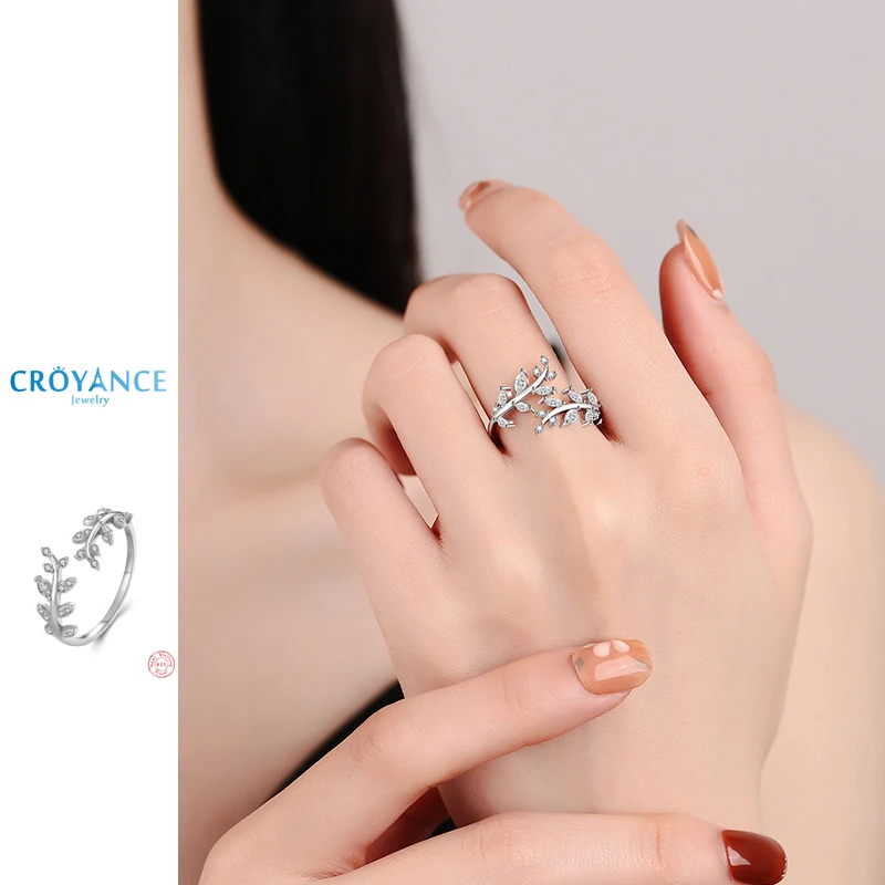 Fashion 925 Sterling Silver Leaf Branch Rhinestone Fine Adjustable Rings Women Jewelry Gift Golden Zircon wishbone Finger Ring
Fashion 925 Sterling Silver Leaf Branch Rhinestone Fine Adjustable Rings Women Jewelry Gift Golden Zircon wishbone Finger Ring