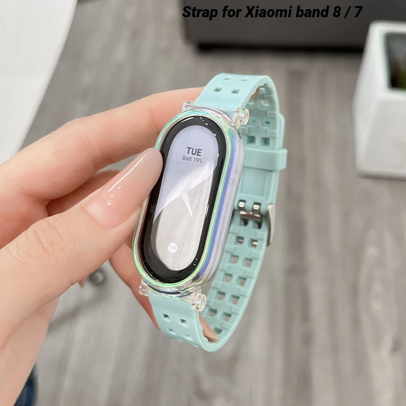 Силиконовый ремешок для Xiaomi band 8, браслет Correa, спортивный ремешок для Mi band 8/7, мужской и женский браслет, аксессуары для умных часов
Силиконовый ремешок для Xiaomi band 8, браслет Correa, спортивный ремешок для Mi band 8/7, мужской и женский браслет, аксессуары для умных часов