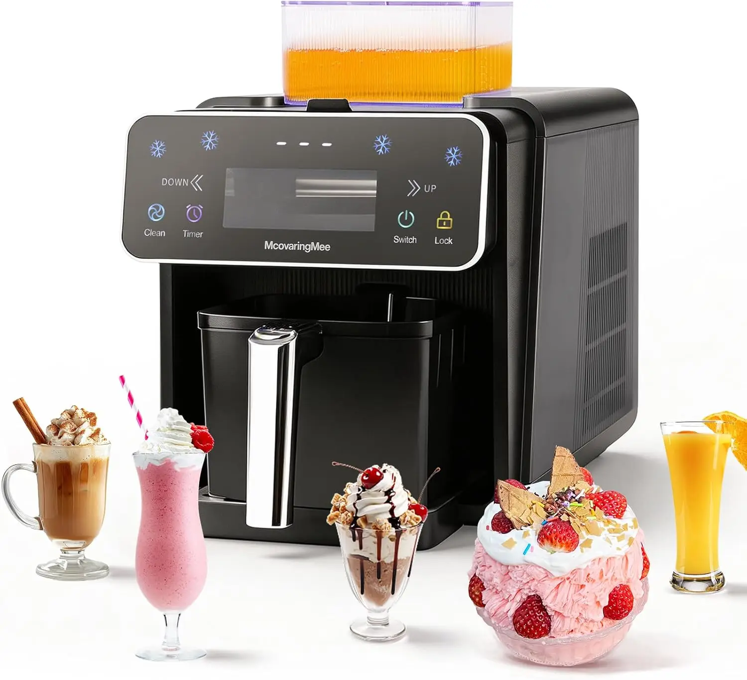 Slushie Machine, 4 IN 1 Shaved lce Machine & Slushie Machine & lce Cream Maker & Frozen Drink Machine, No Sugar Content Requirem
Slushie Machine, 4 IN 1 Shaved lce Machine & Slushie Machine & lce Cream Maker & Frozen Drink Machine, No Sugar Content Requirem