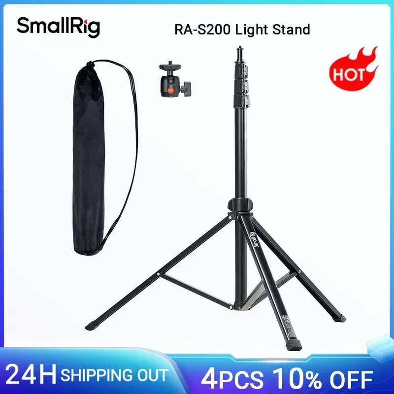 SmallRig RA-S200 Light Stand for Photography Lightweight Light Stand for COB Lights, Reflectors, Softboxes Max Load 4kg -4379
SmallRig RA-S200 Light Stand for Photography Lightweight Light Stand for COB Lights, Reflectors, Softboxes Max Load 4kg -4379