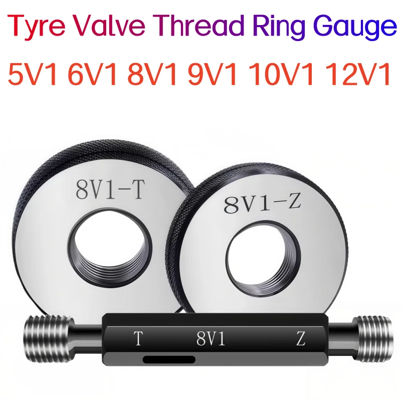 1PCS GO+1PCS NOGO) Tyre Valve screw Thread Ring Gauge 5V1 6V1 8V1 9V1 10V1 12V1 For Tires Thread Plug Gauge Measure TooL
1PCS GO+1PCS NOGO) Tyre Valve screw Thread Ring Gauge 5V1 6V1 8V1 9V1 10V1 12V1 For Tires Thread Plug Gauge Measure TooL