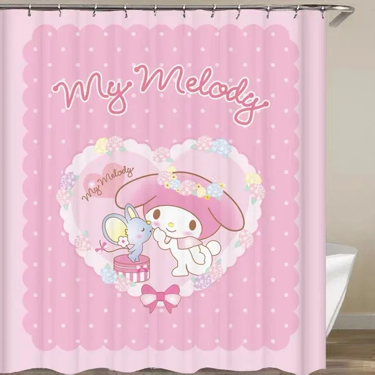 Кавайные Sanrioed HelloKitty Melody Kitty аниме мультфильм занавески для душа ванная комната водонепроницаемые с крючками подарки для девочек
Кавайные Sanrioed HelloKitty Melody Kitty аниме мультфильм занавески для душа ванная комната водонепроницаемые с крючками подарки для девочек