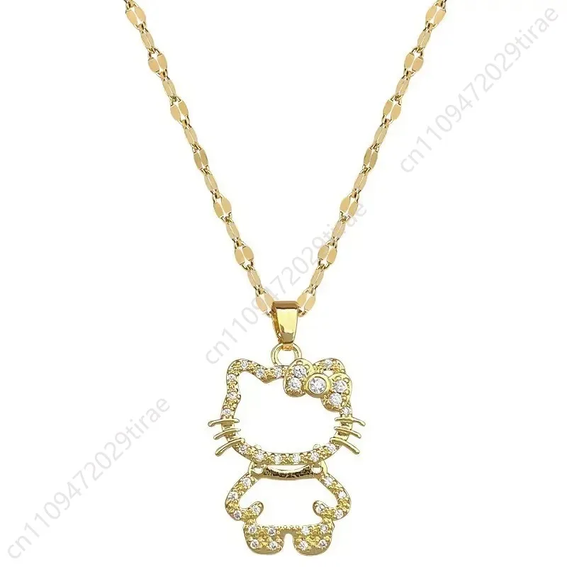 Sanrio Hello Kitty Gold Openwork Necklace Cosplay Accessories
Sanrio Hello Kitty Gold Openwork Necklace Cosplay Accessories