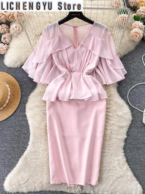 New Ruffles Cloak Fake Two Piece Solid Color High Waist A-line Vestidos Sweet Style Women's Dress Winter Spring
New Ruffles Cloak Fake Two Piece Solid Color High Waist A-line Vestidos Sweet Style Women's Dress Winter Spring