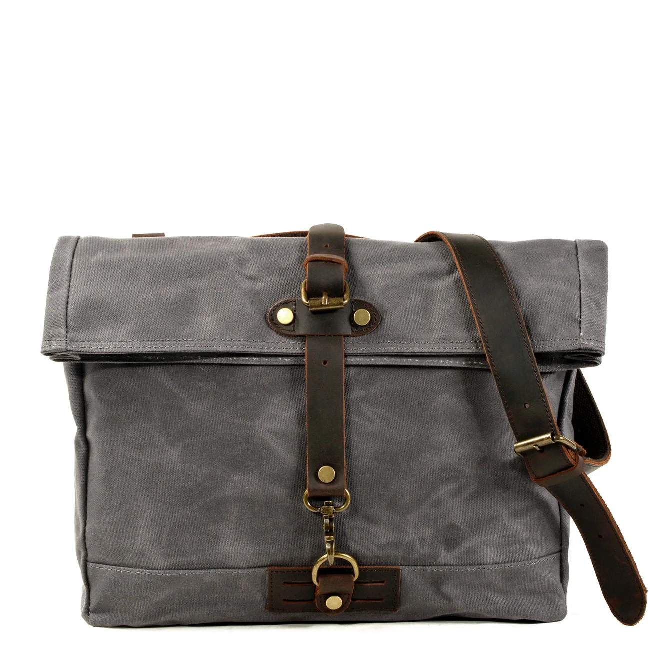 A4 Fit Waxed Canvas Messenger Bag Multi Color Vintage Distressed Leather Brass Buckles Crossbody
A4 Fit Waxed Canvas Messenger Bag Multi Color Vintage Distressed Leather Brass Buckles Crossbody
