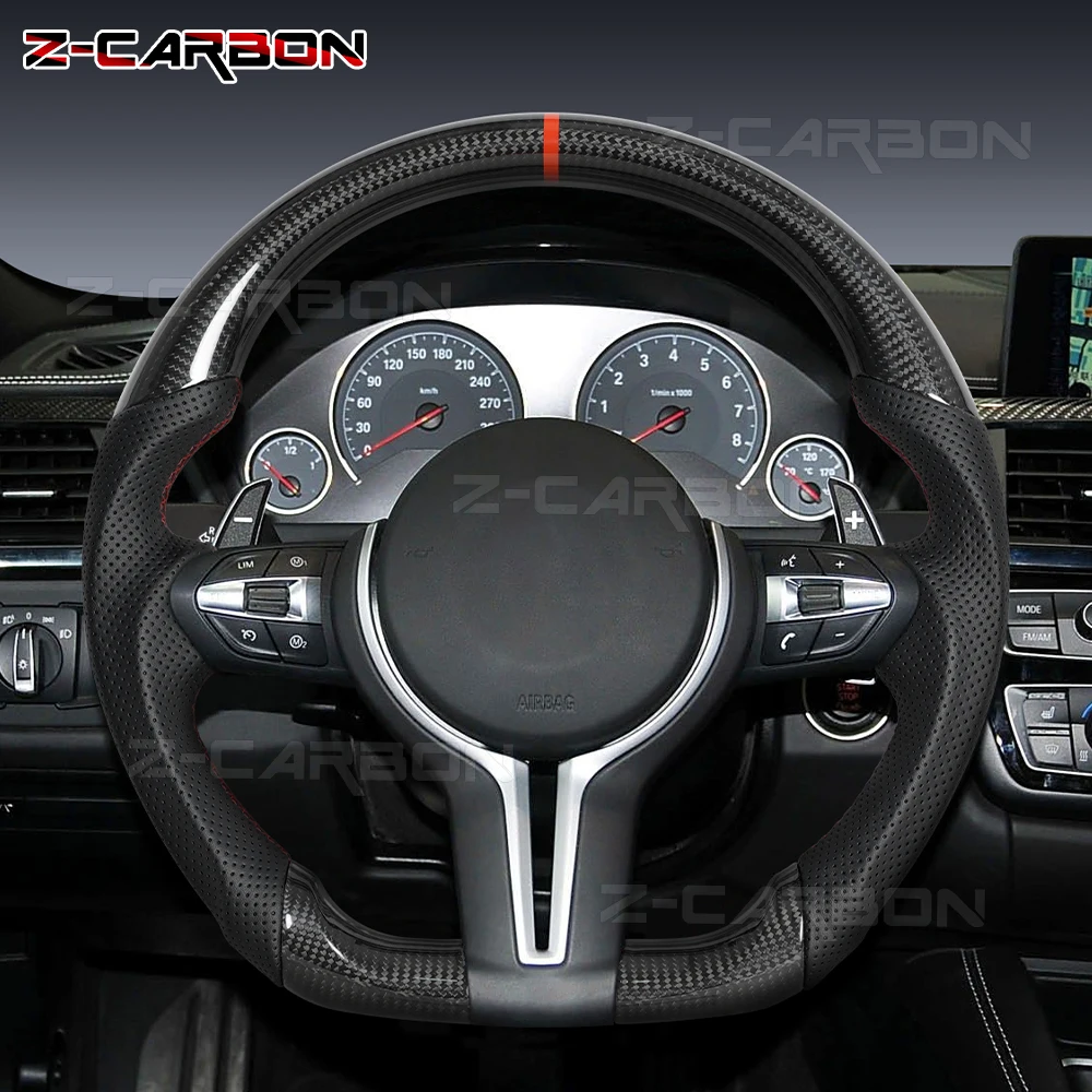 Real Carbon Fiber Steering Wheel Perforated Leather for BMW M5 M6 F10 F11 F90 F01 F02 F03 F06 F07 Sport Steering Wheel D-Shape
Real Carbon Fiber Steering Wheel Perforated Leather for BMW M5 M6 F10 F11 F90 F01 F02 F03 F06 F07 Sport Steering Wheel D-Shape