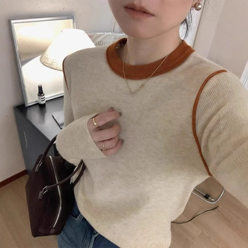 High-end Matching Round Neck Knitted Bottoming Shirt Autumn Winter Pullover Soft Waxy Thin Versatile Sweater Women's Top Feel
High-end Matching Round Neck Knitted Bottoming Shirt Autumn Winter Pullover Soft Waxy Thin Versatile Sweater Women's Top Feel