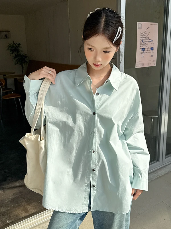 Loose Casual Women's Long Sleeve Shirt Sun Protection Outerwear Spring 2026 New Lazy Style Versatile Casual Shirt Pure Color
Loose Casual Women's Long Sleeve Shirt Sun Protection Outerwear Spring 2026 New Lazy Style Versatile Casual Shirt Pure Color