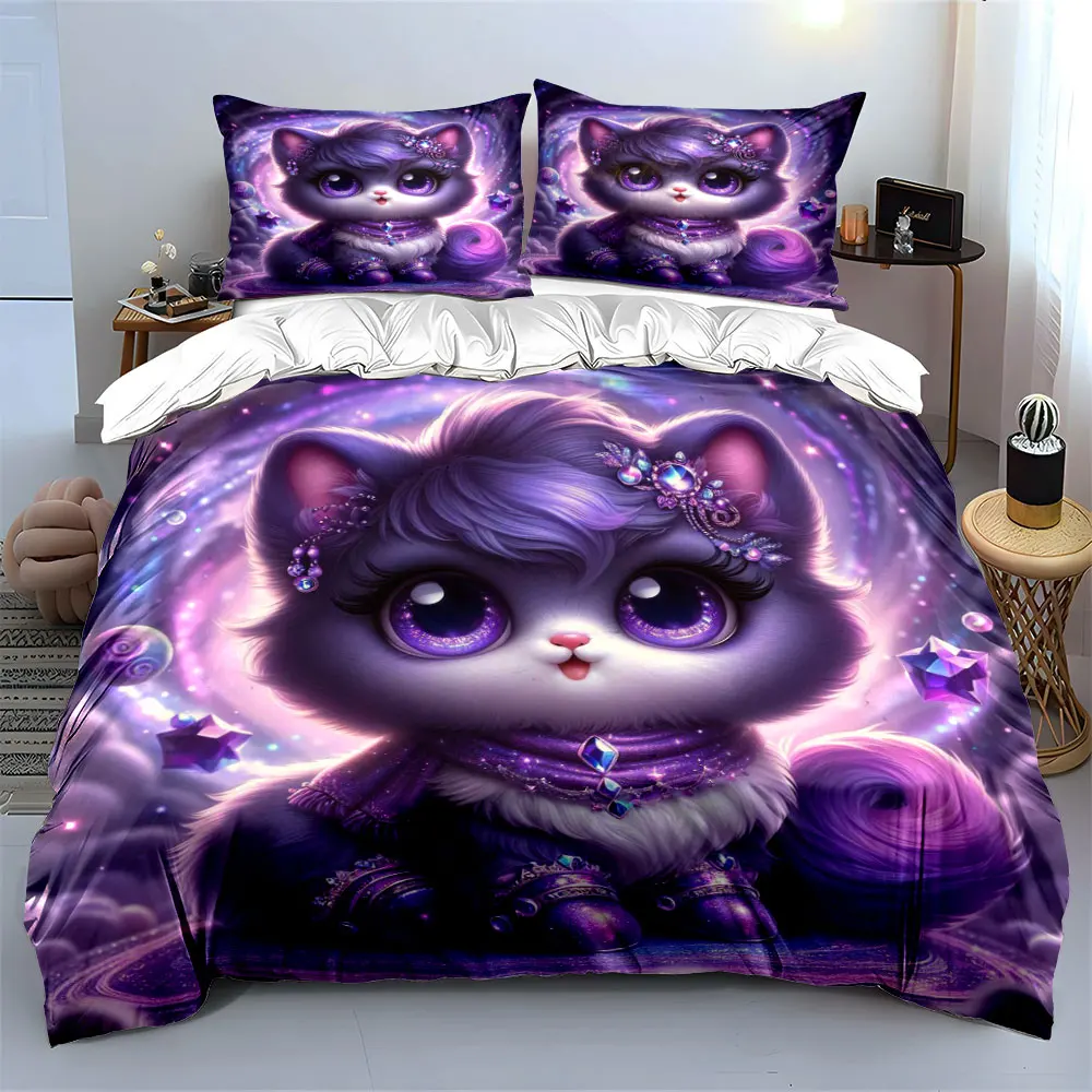 Purple cosmic pet with floating gems Duvet Cover Set with 3D Printing Design Soft Polyester Bedding Set All-Season Comfort
Purple cosmic pet with floating gems Duvet Cover Set with 3D Printing Design Soft Polyester Bedding Set All-Season Comfort