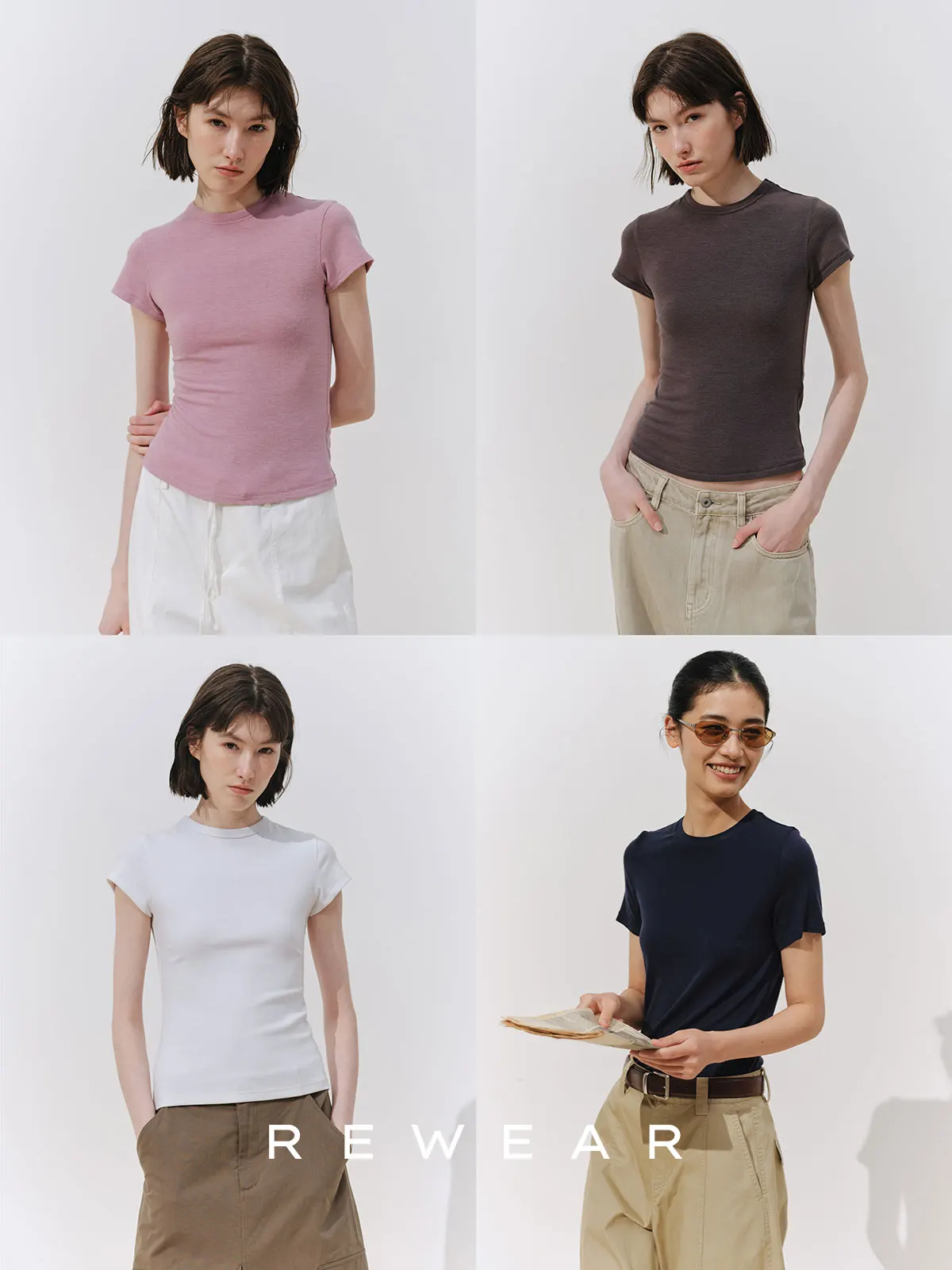 REWEAR Summer Essential High Elasticity round Neck Slim Fit Knitted T-Shirt Skin-friendly Breathable Inner Wear Layering 15148
REWEAR Summer Essential High Elasticity round Neck Slim Fit Knitted T-Shirt Skin-friendly Breathable Inner Wear Layering 15148