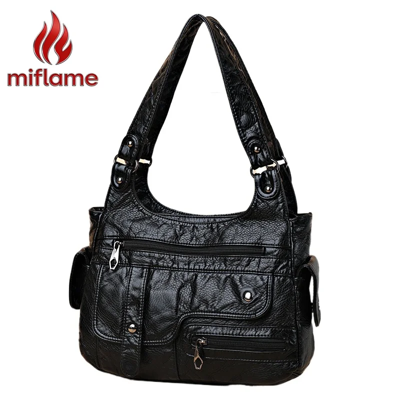 Women's Washed Leather Shoulder Bag with Soft Lightweight Feel Retro Simple Minimalist Daily Casual Handbag
Women's Washed Leather Shoulder Bag with Soft Lightweight Feel Retro Simple Minimalist Daily Casual Handbag