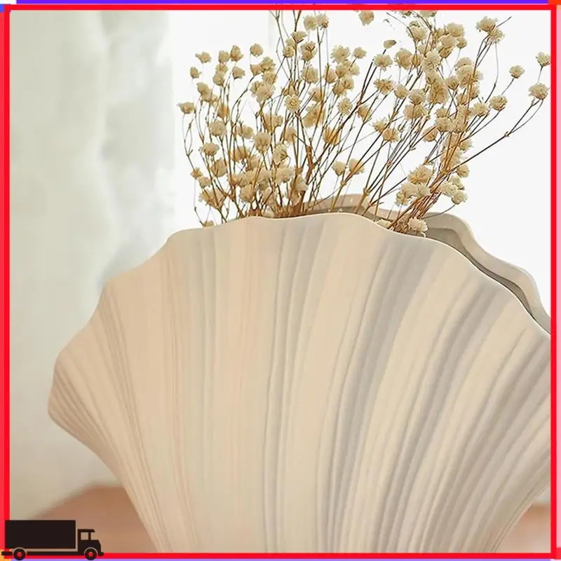 Premium Nordic Style Shell Shaped Vase Home Decor Tabletop Artificial Flower Plant Holder Tableware Flower Arrangement B
Premium Nordic Style Shell Shaped Vase Home Decor Tabletop Artificial Flower Plant Holder Tableware Flower Arrangement B