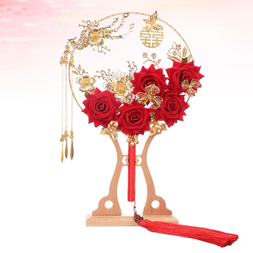Elegant Chinese Style Hand Fan Retro Round Alloy Fan with Simulated Rose and Tassel Perfect for Bridal Decoration Wall Art
Elegant Chinese Style Hand Fan Retro Round Alloy Fan with Simulated Rose and Tassel Perfect for Bridal Decoration Wall Art