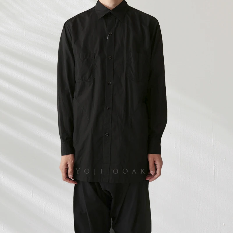 YOJI OOAK COTTON POPLIN SHIRT with back slit and original lapel long sleeved cotton poplin shirt
YOJI OOAK COTTON POPLIN SHIRT with back slit and original lapel long sleeved cotton poplin shirt