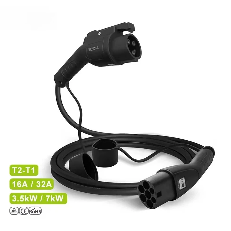 16A 32A Type 2 To Type 1 Electric Vehicle Charging Cable 7kW EV Charger Cable IP65 TUV TPU Wire For Ev Car Charging
16A 32A Type 2 To Type 1 Electric Vehicle Charging Cable 7kW EV Charger Cable IP65 TUV TPU Wire For Ev Car Charging