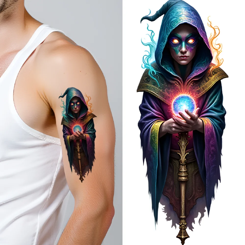 3pcs Temporary Tattoo Hooded Figure Waterproof Long-lasting Body Stickers Dark Knight Skeleton Warrior For Adults Arms Women
3pcs Temporary Tattoo Hooded Figure Waterproof Long-lasting Body Stickers Dark Knight Skeleton Warrior For Adults Arms Women