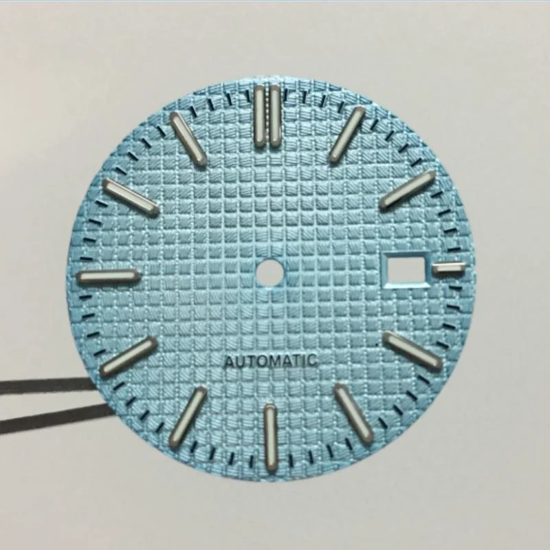 NH35 Watch Dial Sky Blue Silver Stripes Nail Green Luminous Dial 31.8mm Fit Japanese NH35/NH36/4R/7S Movement Tartan Dial
NH35 Watch Dial Sky Blue Silver Stripes Nail Green Luminous Dial 31.8mm Fit Japanese NH35/NH36/4R/7S Movement Tartan Dial