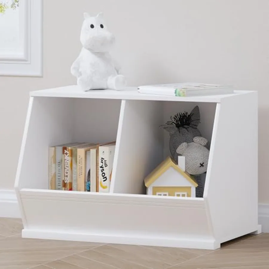 Stackable Toy Storage Cabinet, Wooden Cubby Organizer, White Shelf for Playroom, Bedroom, Living Room, Nursery
Stackable Toy Storage Cabinet, Wooden Cubby Organizer, White Shelf for Playroom, Bedroom, Living Room, Nursery