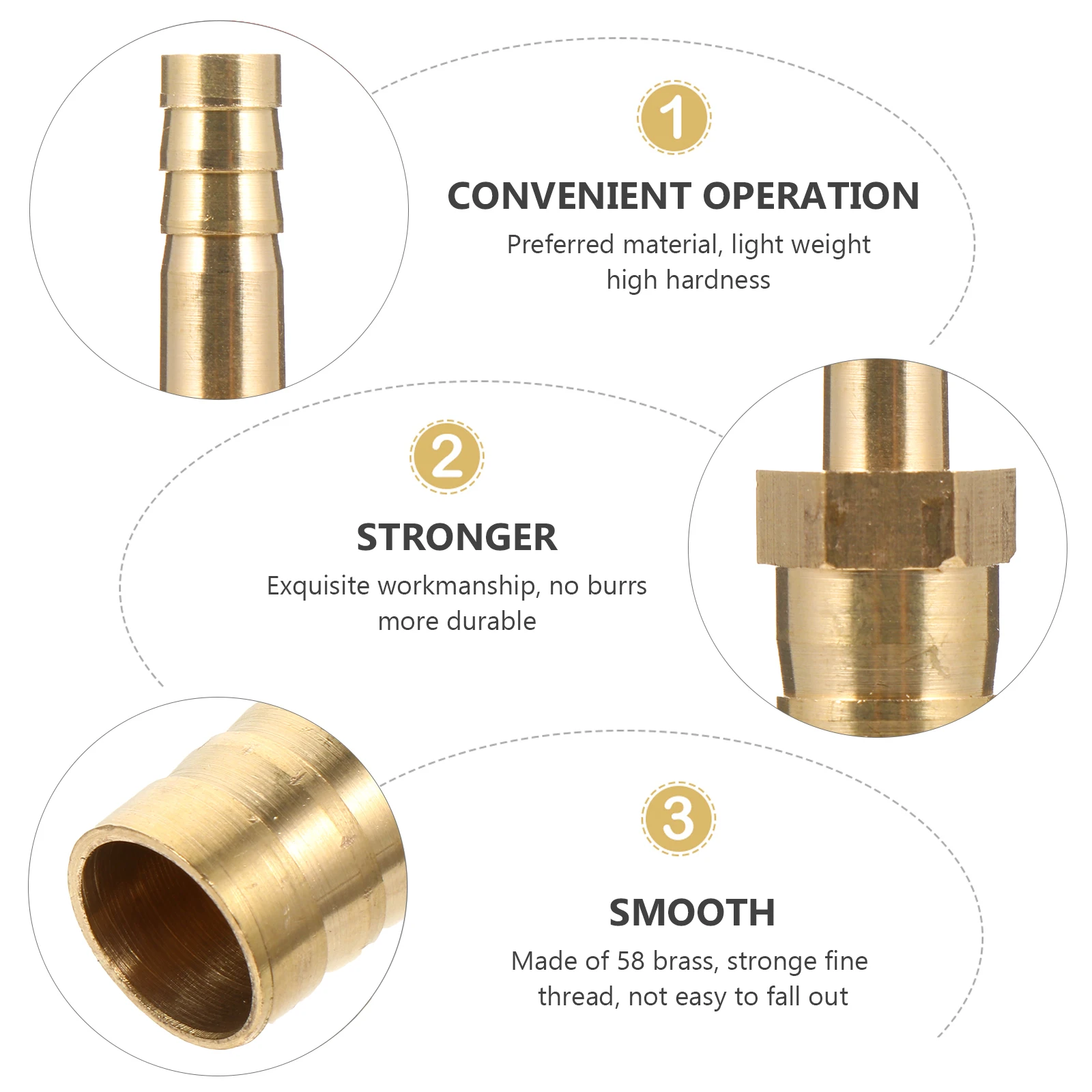 5Pcs Hose Connector Brass Fitting Adapter for Natural Gas Joint Pagoda Nozzle Reducer Coupler Durable Corrosion Resistant 
5Pcs Hose Connector Brass Fitting Adapter for Natural Gas Joint Pagoda Nozzle Reducer Coupler Durable Corrosion Resistant