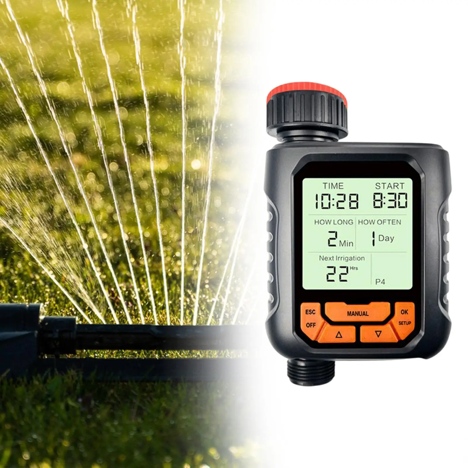 Water Hose Timer 1 Outlet Sprinkler Timer Auto Watering Water Hose Timer for Garden Lawn Vegetables Plant Irrigation Controller
Water Hose Timer 1 Outlet Sprinkler Timer Auto Watering Water Hose Timer for Garden Lawn Vegetables Plant Irrigation Controller