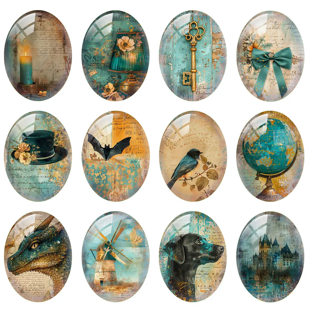 10pcs/lot Gothic Green Bird Cat Flower Oval Photo Glass Cabochon Flatback Demo Flat Back Cameo For Diy Jewelry Making Supplies
10pcs/lot Gothic Green Bird Cat Flower Oval Photo Glass Cabochon Flatback Demo Flat Back Cameo For Diy Jewelry Making Supplies