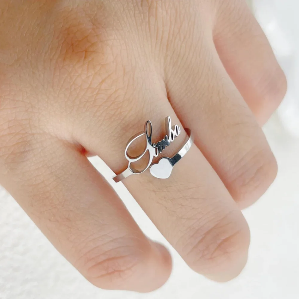 Custom Cursive Name Rings For Women Girl Fashion Jewelry Stainless Steel Personalized Nameplate Finger Rings anillos mujer
Custom Cursive Name Rings For Women Girl Fashion Jewelry Stainless Steel Personalized Nameplate Finger Rings anillos mujer