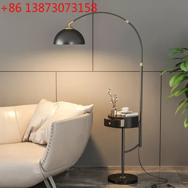 New modern LED wireless charger gold black metal floor lamp with drawer next to living room floor lamp
New modern LED wireless charger gold black metal floor lamp with drawer next to living room floor lamp