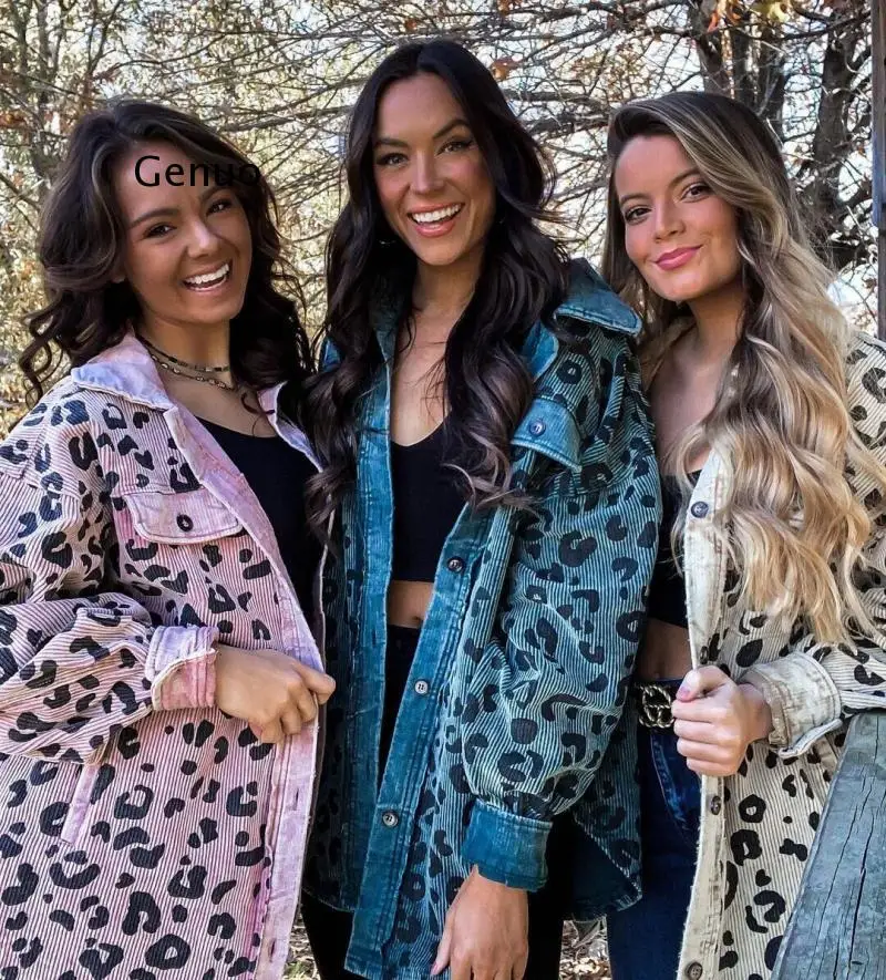 2022 Autumn Women Jackets and Coats Full Sleeve Leopard Color Print Pockets Single Button Corduroy Winter Female Outwear C3886
2022 Autumn Women Jackets and Coats Full Sleeve Leopard Color Print Pockets Single Button Corduroy Winter Female Outwear C3886