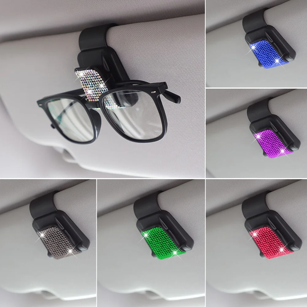 Sun Visor Clip for Car with Rhinestone Accent Sunglasses Holder and Multifunctional Organizer for Cards and Glasses
Sun Visor Clip for Car with Rhinestone Accent Sunglasses Holder and Multifunctional Organizer for Cards and Glasses
