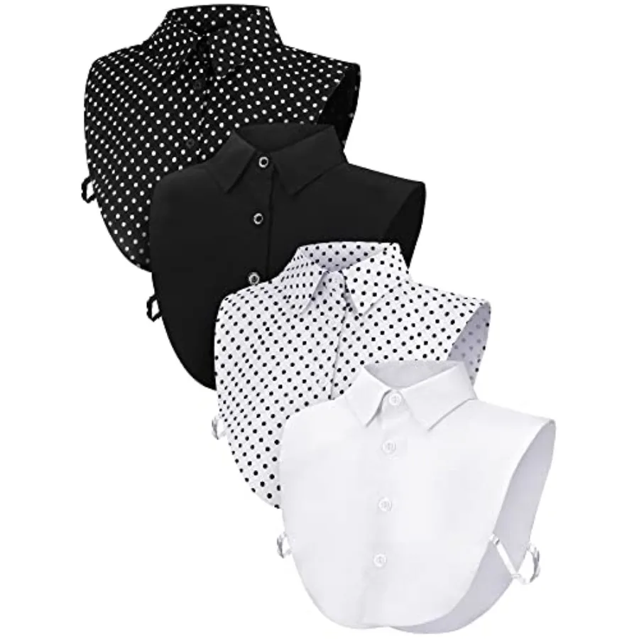 Syhood 4 Pcs Fake Collars for Women Detachable Dickey Collar Blouse, Fake Half Shirts Faux False Collar for Summer Outfits
Syhood 4 Pcs Fake Collars for Women Detachable Dickey Collar Blouse, Fake Half Shirts Faux False Collar for Summer Outfits