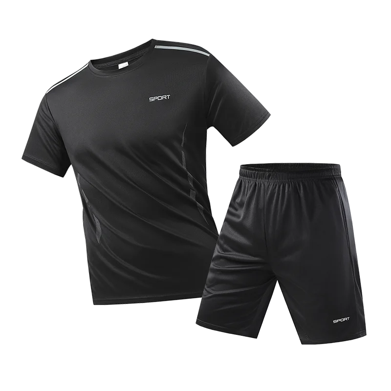 Mens Fitness Tracksuit Set Summer Casual Sporting Male Quick-Drying Short-Sleeved Tops+Shorts Sweatsuit 2 Piece Set Track Suit
Mens Fitness Tracksuit Set Summer Casual Sporting Male Quick-Drying Short-Sleeved Tops+Shorts Sweatsuit 2 Piece Set Track Suit