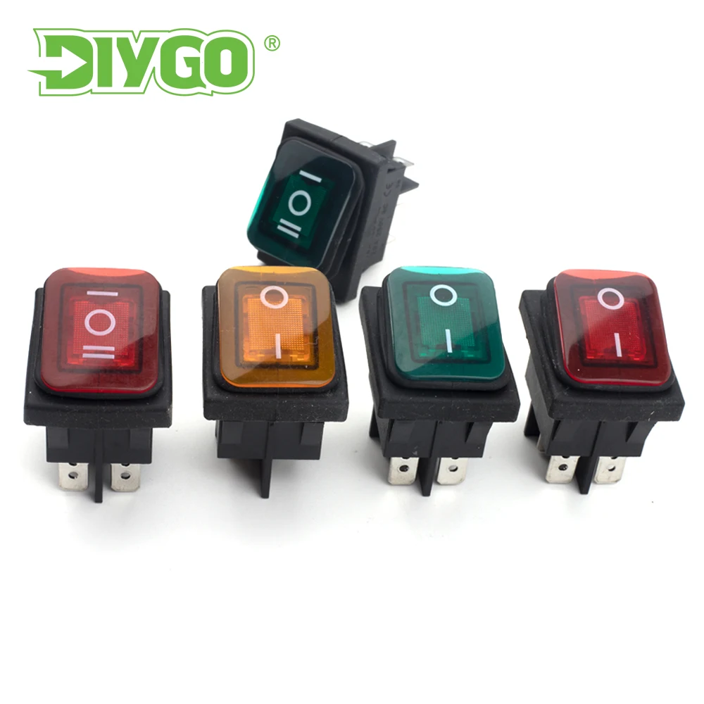 1PCS 4/6Pin 2/3 Position 36x29mm Waterproof Rocker Switch KCD4 DPDT Auto Boat Marine Toggle Rockers Switches With LED Light
1PCS 4/6Pin 2/3 Position 36x29mm Waterproof Rocker Switch KCD4 DPDT Auto Boat Marine Toggle Rockers Switches With LED Light